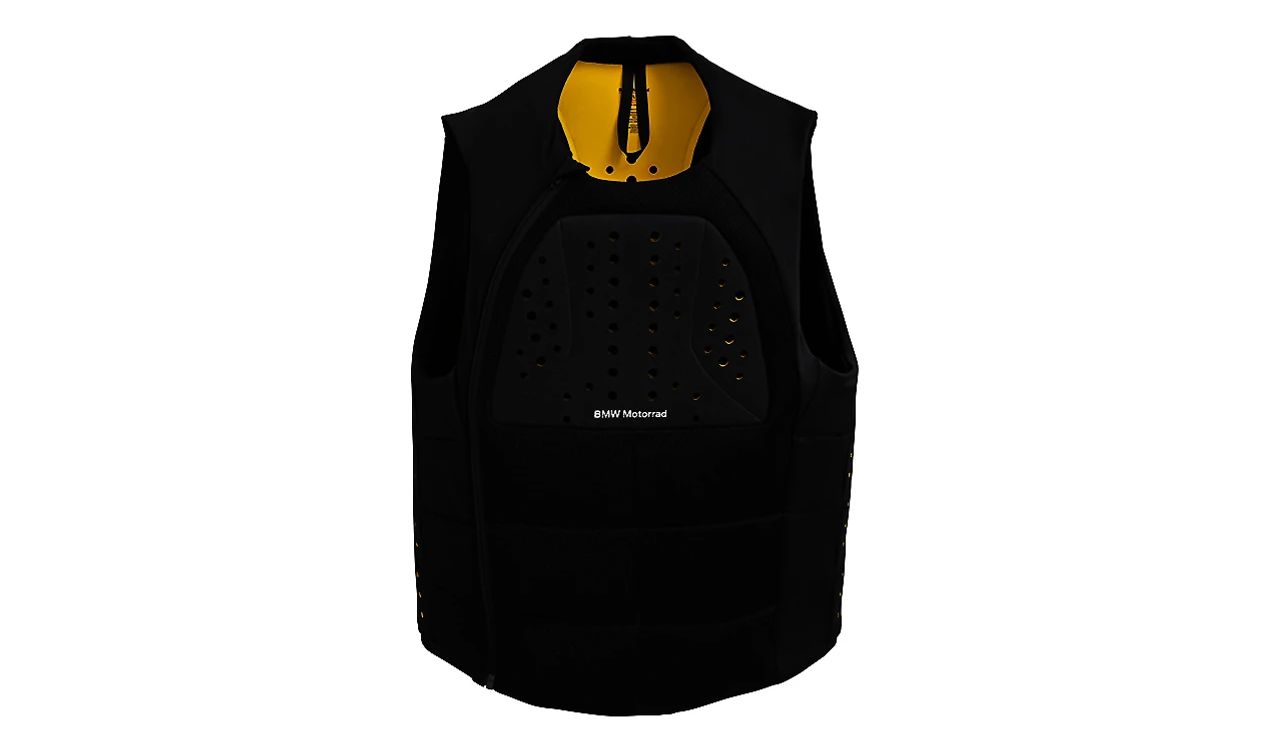 Colete protetor preto tamanho S OEM 76419899309 para BMW Motorrad. Originais BMW Motorrad.