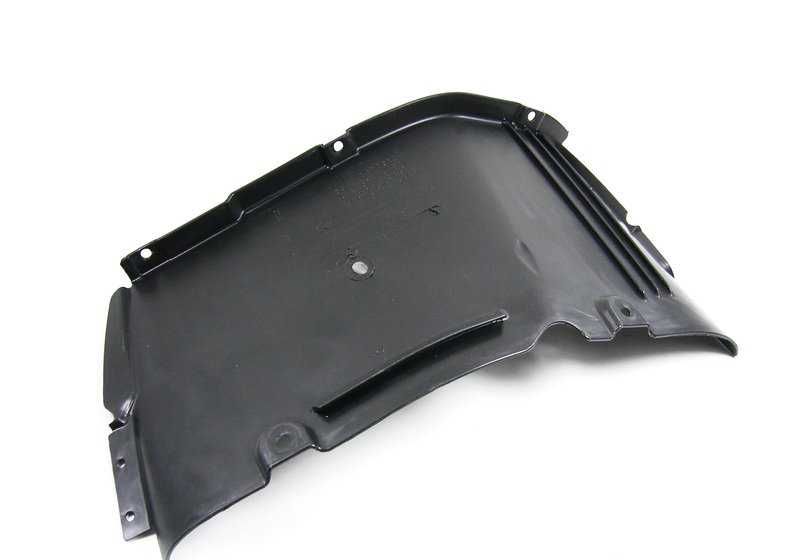 Protector interior paso de rueda delantero derecho OEM 51717136684 para BMW E65, E66. Original BMW.