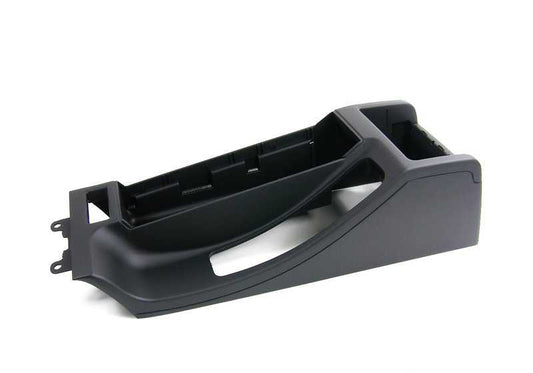 Consola corta central negra OEM 51168234154 para BMW Serie 3 E46 (316Ci, 316i, 318Ci... y más). Original BMW.