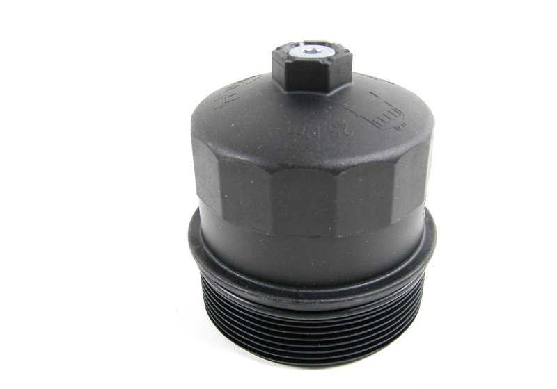 Tapa del filtro de aceite OEM 11427521353 para BMW E60, E61, E63, E64, E65, E66, E53, E70. Original BMW.