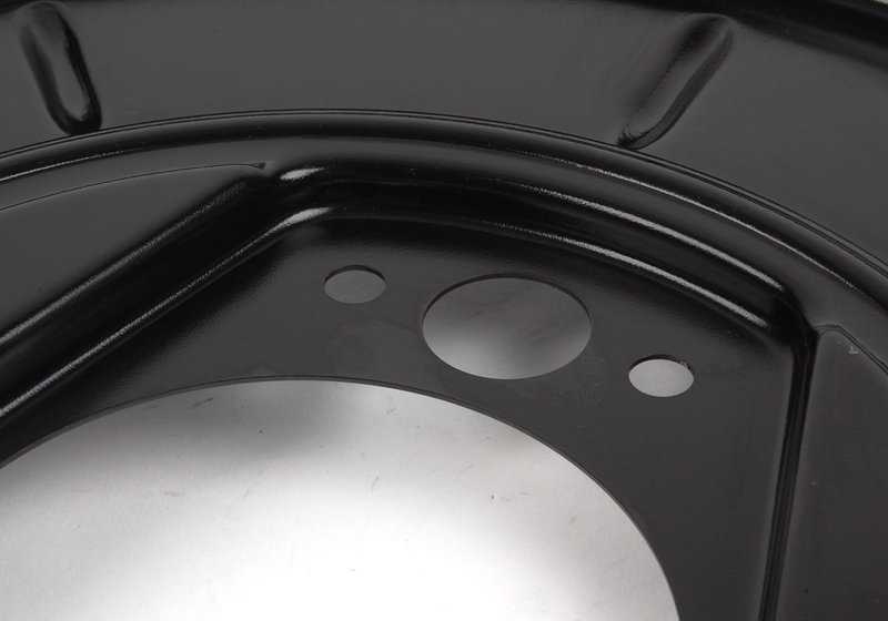 Protector de freno trasero derecho OEM 34212227780 para BMW E34. Pieza original BMW.
