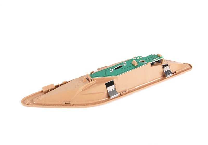 Luz interior trasera izquierda beige OEM 63318363605 para BMW Serie 5 E39 520i y más. Original BMW.
