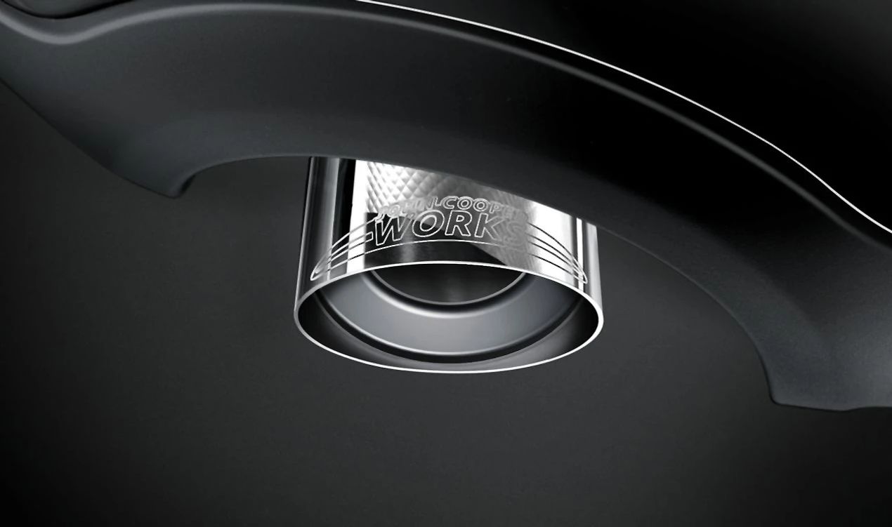 Embellecedor del tubo de escape trasero JCW OEM 18302151408 para MINI R56, R55, R57, R58, R59, R60, R61. Original MINI.