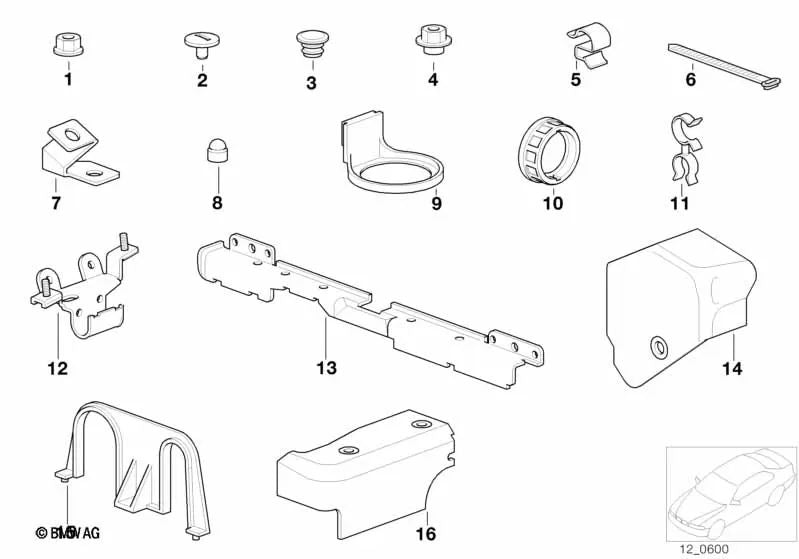 BMW E34 Cover, E32 (OEM 12521747044). BMW d'origine.