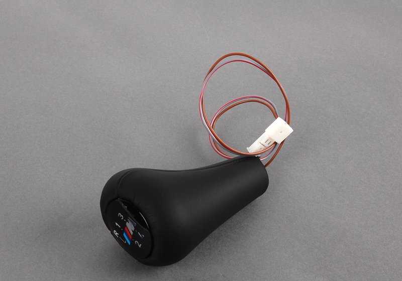 Manopola di cambio in pelle illuminata per diversi modelli (OEM 2511229895). BMW originale.