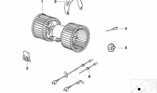 Cableado aire acondicionado OEM 64118385270 para BMW Z8 (E52). Recambio original BMW.