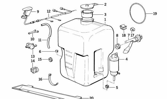 CLAMP DE CABO OEM 61131351045 para BMW E21, E30, E36, E46, E12, E28, E34, E24, E23, E32, E65, E66, E31, E83, E53, E85, E52. BMW original.