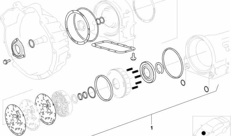 Kit de reparación placa intermedia OEM 24271423311 para BMW E36, E46, E34, E39, Z3. Original BMW.