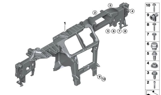 Tuerca ciega para BMW Serie 5 E60, E61, Serie 7 E65, E66, X3 F25, X4 F26, X5 E70, X6 E71 (OEM 51217040551). Original BMW