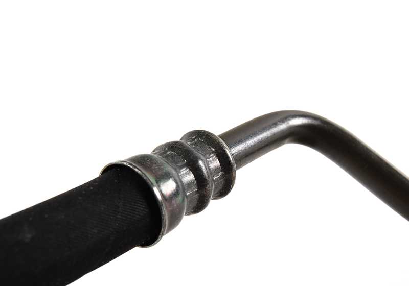OEM 17221728764 Tubo de retorno do radiador de óleo para BMW E34 520i e 525i com motor M50 e mudança automática. BMW original.