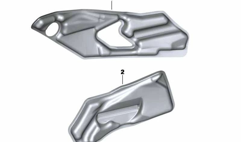 Espuma acústica original OEM 46638527427 para estribo trasero izquierdo de BMW Motorrad K1, K100RS, K100RT, K100LT, K75, K75C, K75S, K75RT. Mejora confort y reduce vibraciones. Original BMW Motorrad.