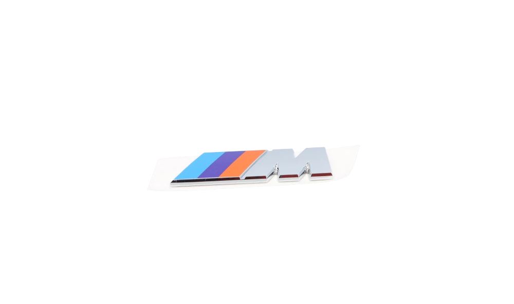Emblema letra "M" trasera OEM 51141917739 para BMW E21, E30, E12, E28, E34, E24, E32, E38, E31. Original BMW.