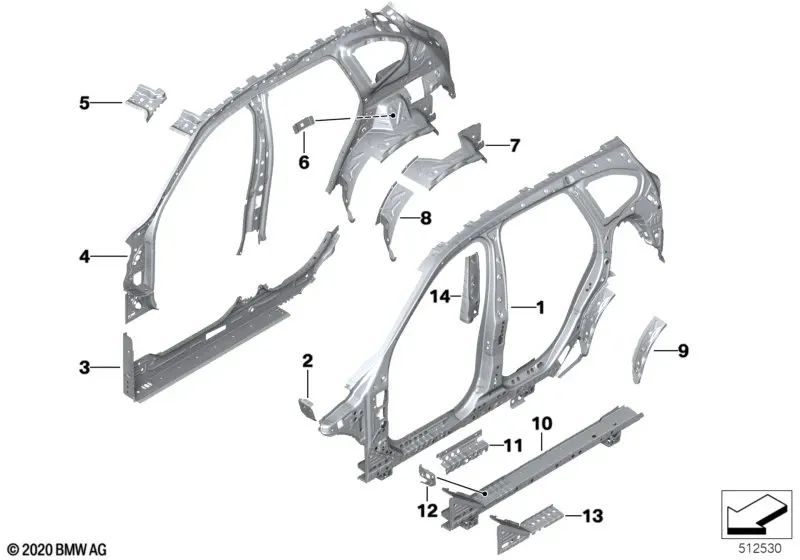 Extensión pasarruedas izquierdo OEM 41007436163 para BMW X1 F48 (2015-2019), X1 F48 LCI (2018-2022). Original BMW.
