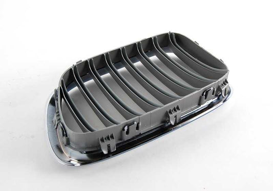 Right front decorative grid 51138250052 for BMW X5 E53 (models: 3.0d, 3.0i - 2000 to 2006). Titanium finish. Original BMW.