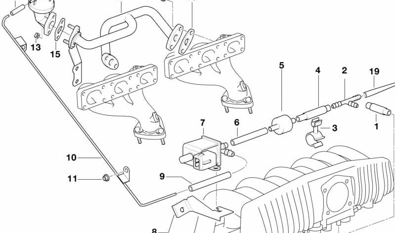 Válvula antirretorno OEM 11727540466 para BMW E36, Z3. Original BMW.