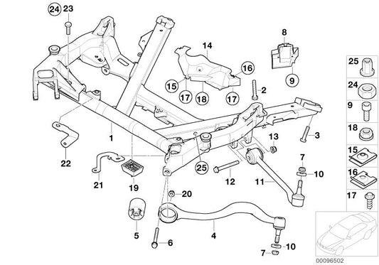 Right cover OEM 31141093277 for BMW 5 E39 (525d, 525TD, 525TDS, 530D). Compatible with models made between 1995 and 2003. Original BMW piece.