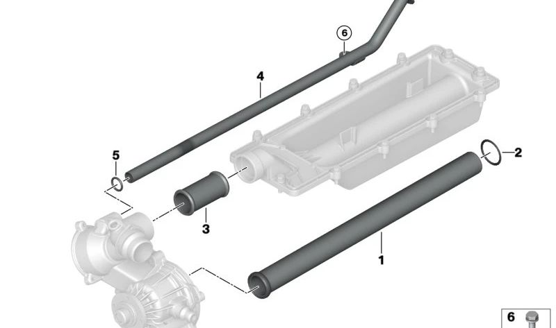 Tubo de retorno calefacción OEM 11537547171 para BMW E70 (X5). Repuesto original BMW.