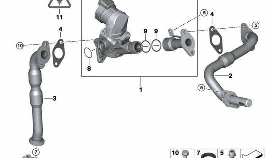 Vorstand für BMW E81, E82, E87N, E88, E90, E90N, E91, E91N, E92, E92N, E93, E93N, E60N, E61N, F10, F11, E63N, E64N (OEM 11717504484). Original BMW
