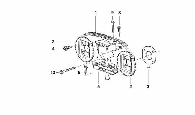 Piñón de distribución OEM 11311726387 para BMW E36 (320i BF11, BF12, BF21, BF22, CB11, CB12, CB18, CB21, CB22, CB28). Original BMW.