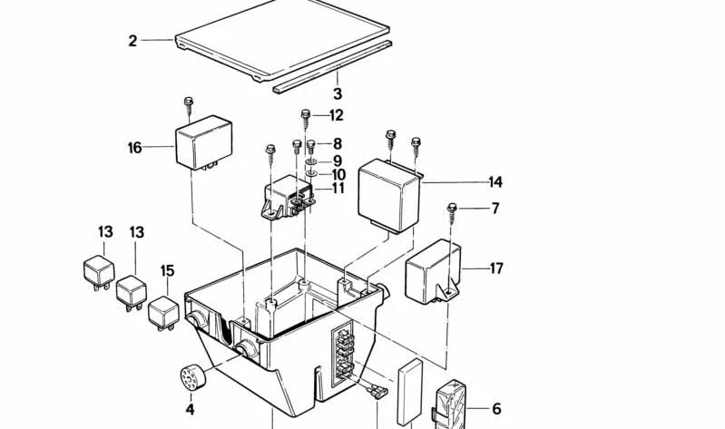 Tampa de fusível OEM 61132305058 para BMW F30, F30N, F31, F31N, F10, F10N, F11, F11N. Peça original da BMW.