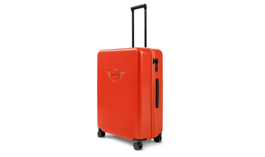 Cabin trolley with OEM 70225B320E4 Rebel Red relief for Mini. Original Mini.