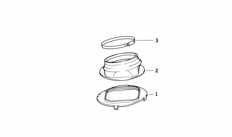 Fuelle protector de transmisión OEM 12311731384 para BMW E32. Original BMW.