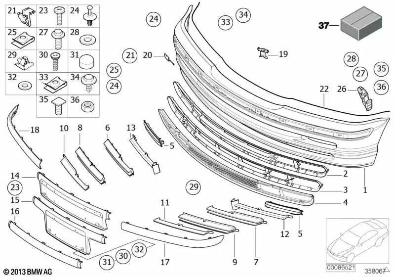 Unterlage para BMW Serie 3 E46 (OEM 51118195303). Original BMW