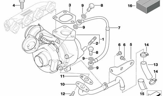 Tubo de retorno de aceite OEM 11422247301 para BMW E46 (318d, 320d) y E39 (520d). Compatible con motores diésel M47. Original BMW.