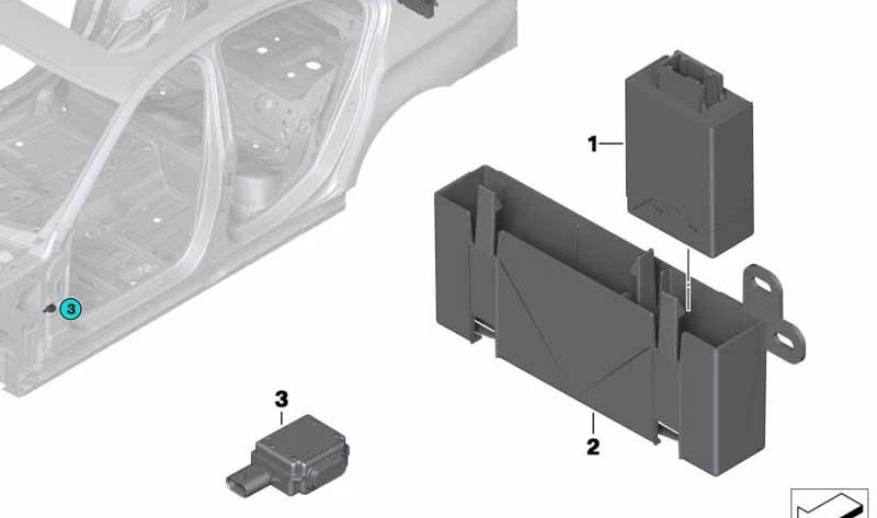 Módulo de control asistente de aparcamiento OEM 66336873360 para BMW F07, F10, F11, F18, F06, F12, F13, F01, F02. Original BMW.