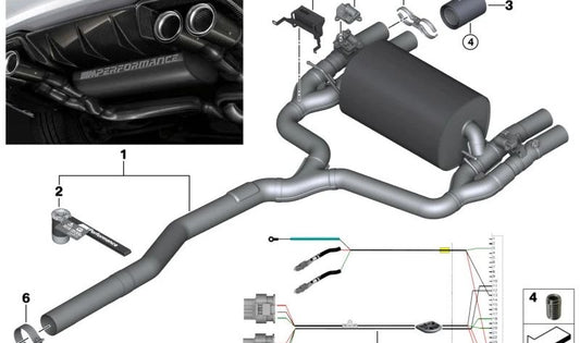 18302456675 Unità valvola di scarico per BMW F87 M2. BMW originale.