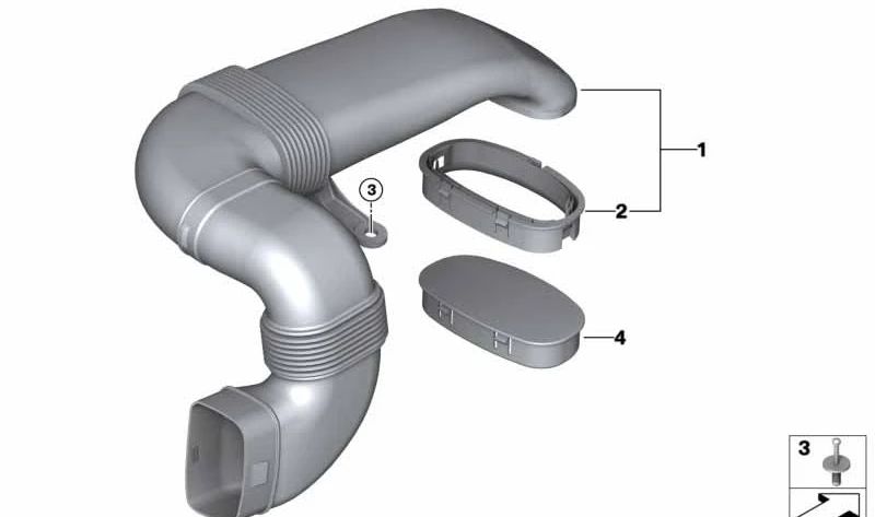 Conducto de admisión OEM 13717799364 para BMW E70 (X5 3.0d) y BMW E71 (X6 xDrive30d). Compatible con todos los modelos mencionados entre 2006 y 2010. Recambio original BMW.