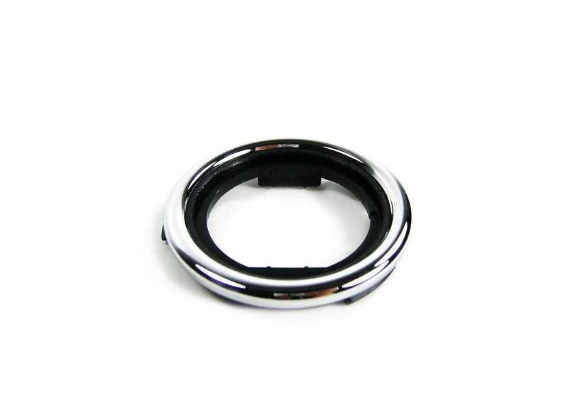 Soporte interruptor airbag cromado OEM 51162497678 para BMW E36 y Z3. Pieza original BMW.