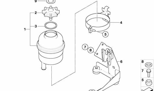 Abrazadera caja de aceite OEM 32416759182 para MINI R50 One D. Original MINI.