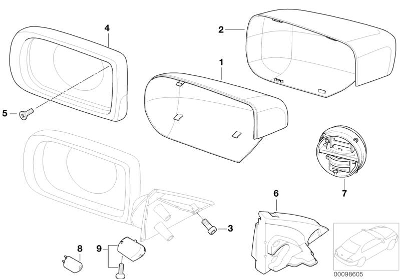 Tapa embellecedora inferior izquierda OEM 51167001037 para BMW E39 y E38. Compatible con múltiples versiones de 520d, 520i. Pieza original BMW.