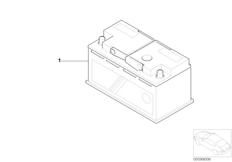Batería 85Ah OEM 61212432653 para BMW E30, E36, E28, E34, E24, E32. Compatible con modelos sin EfficientDynamics. Original BMW.