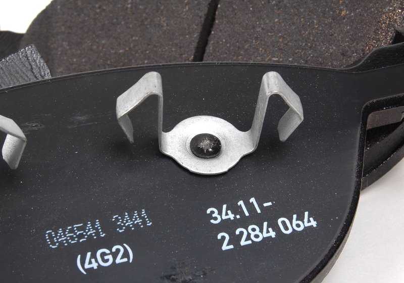 Conjunto de pastilhas de freio dianteiro OEM 34112284065 para BMW M5 E60, M5 E61, M6 E63, M6 E64. BMW genuíno.