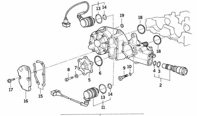 Junta tórica (O-Ring) OEM 11311317730 para BMW E21, E23, E24, E28, E30, E31, E32, E34, E36, Z3. Original BMW.