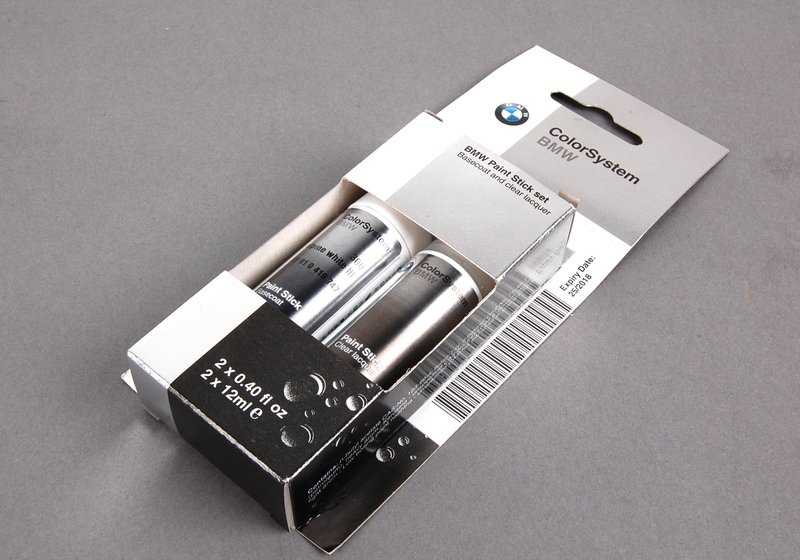 OM 51910419747 white retouching paint for BMW {E46, E60, E61, E70, E71, E81, E82, E83, E84, E87, E88, E90, E91, E92, E93, F01, F0 2, F10, F11, F20, F25, F30, F31, F32, F34, F36, G30, G31, X1, X3, X5, X6, Z4, M3, M5}. Original BMW.