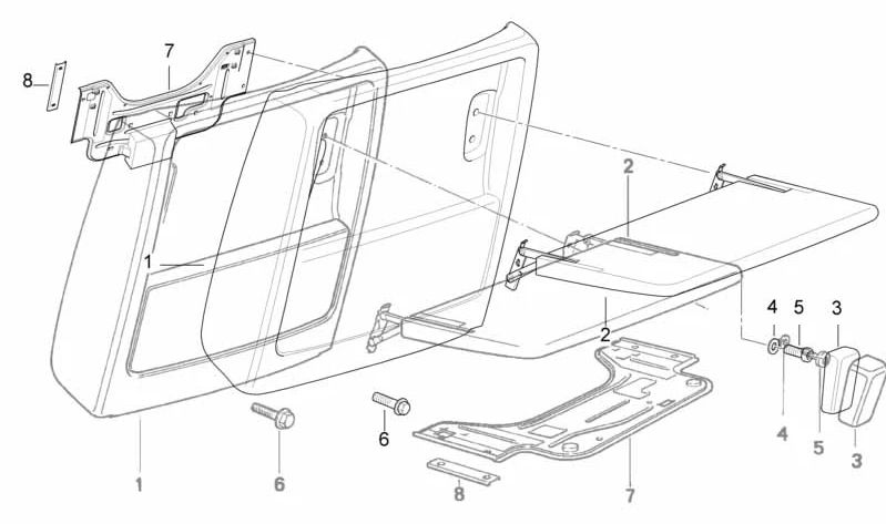 Cubierta derecha OEM 52108127080 para BMW E32. Original BMW.