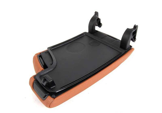 Reposabrazos central delantero OEM 51169134494 en color marrón para BMW E90, E91, E92, E93. Compatible con versiones normales y facelift. Original BMW.