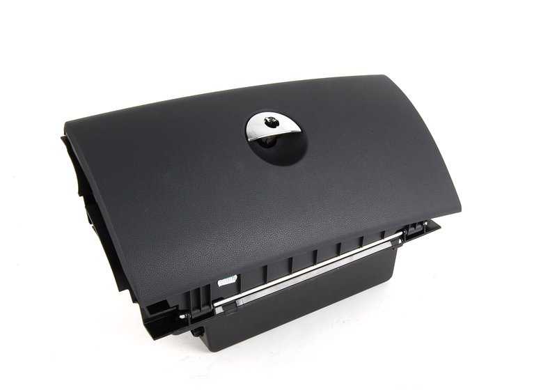 Guantera con cerradura OEM 51166959970 para MINI R50, R52, R53. Color negro panther. Compatible con modelos Cooper, One y Cooper S de 2001 a 2008. Original MINI.