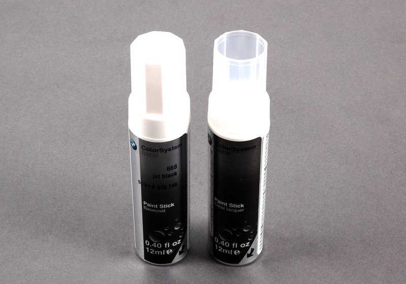 Jet Black Touch Up Paint 2x12ml OEM 51910419746 para BMW {E46,E60,E61,E63,E64,E65,E66,E70,E71,E81,E82,E83,E84,E85,E87,E88,E90,E91,E92,E93,F01,F0 2,F07,F10,F11,F15,F16,F20,F21,F22,F25,F26,F30,F31,F32,F33,F34,F36,F80,F82,F83,G30,G31,X1