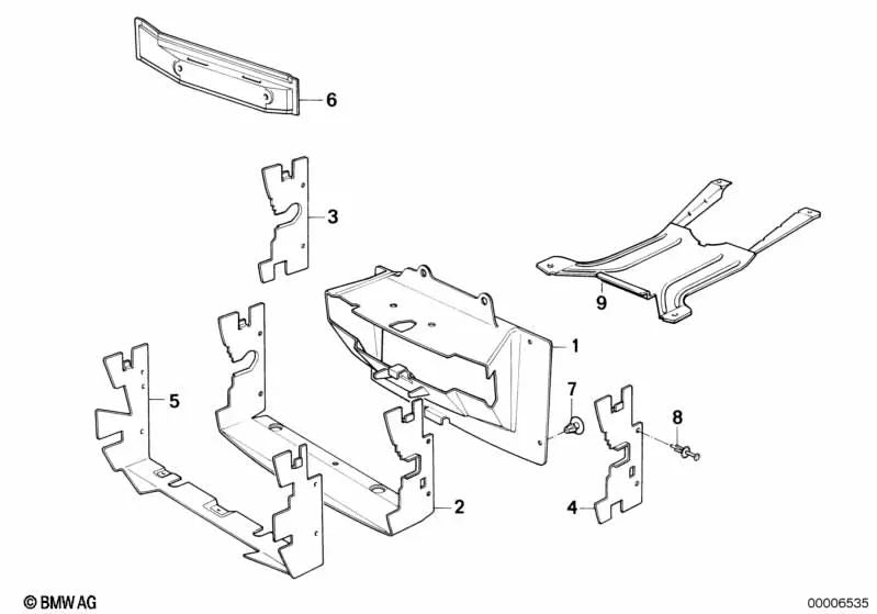 Conducción de aire para BMW Serie 3 E30 (OEM 51711953489). Original BMW.