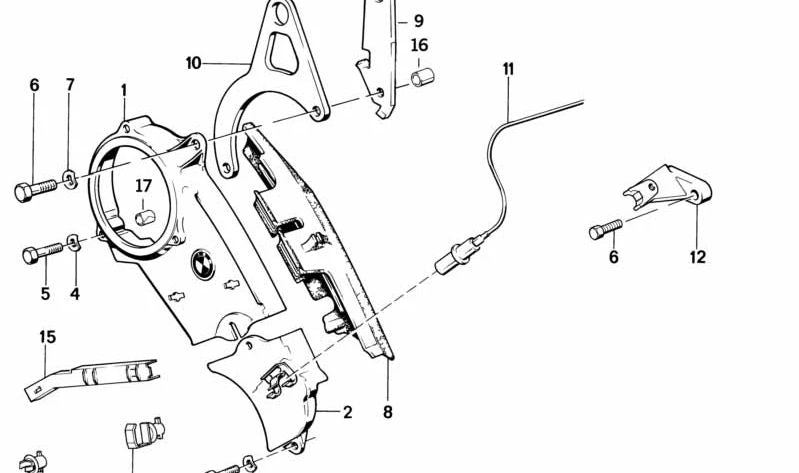 Position Sensor for BMW 3 Series E21, E30, 5 Series E28 (OEM 12521279695). Original BMW
