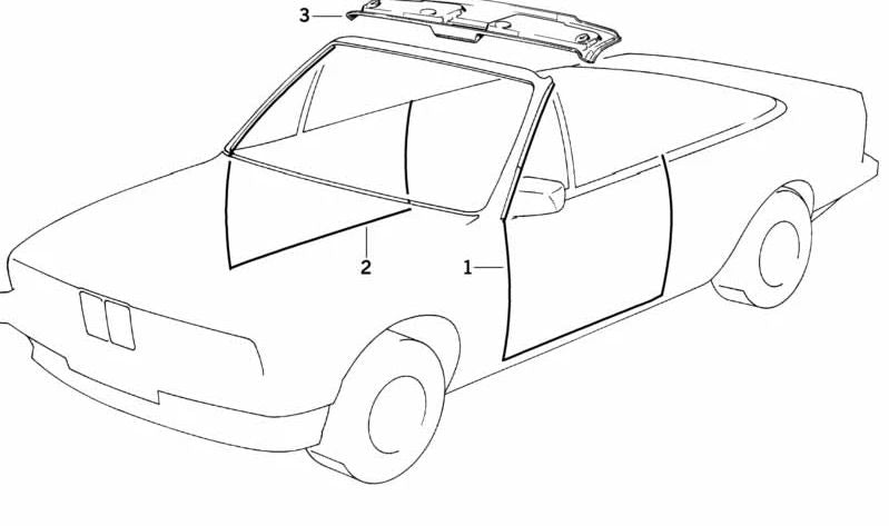 Protector de canto izquierdo OEM 51710032371 para BMW E30. Pieza original BMW. Ideal para moldura interior/techo lado conductor. Acabado en negro.