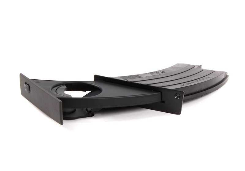 Soporte para bebidas interior OEM 51457063167 en color Basaltgrau para BMW Serie 5 E60, E60 LCI, E61, E61 LCI. Original BMW.