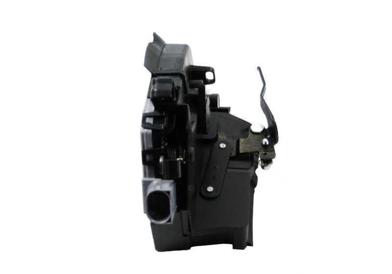 Cerradura de resorte giratorio con mecanismo de regulación izquierdo OEM 51218208711 para BMW Serie 3 E46 (1998-2006). Original BMW.