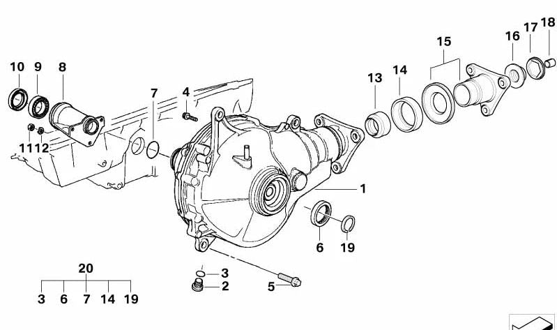 Casquillo de tensor para BMW Serie 5 E34 (OEM 31521212329). Original BMW