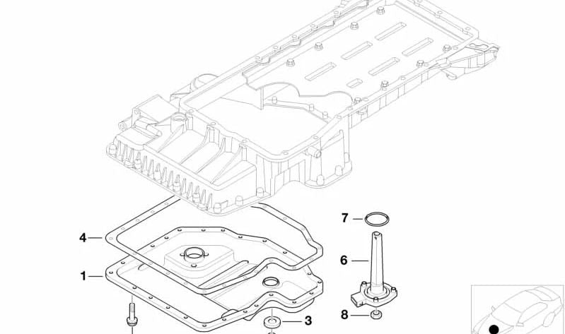 OEM OIL CUTTER 11131702891 FOR BMW 5 E34 530I (Models with M60 Motor, Manual/Automatic, Rear Traction, 1992-1996). Original BMW.