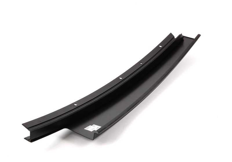 Moldura marco ventanilla puerta trasera izquierda OEM 51342695289 para BMW E46. Color negro brillante. Original BMW.